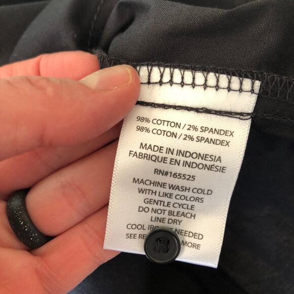 Lola River Anthropologie Shirt Large Black Button Classic Capsule Tunic Twist - Picture 8 of 10